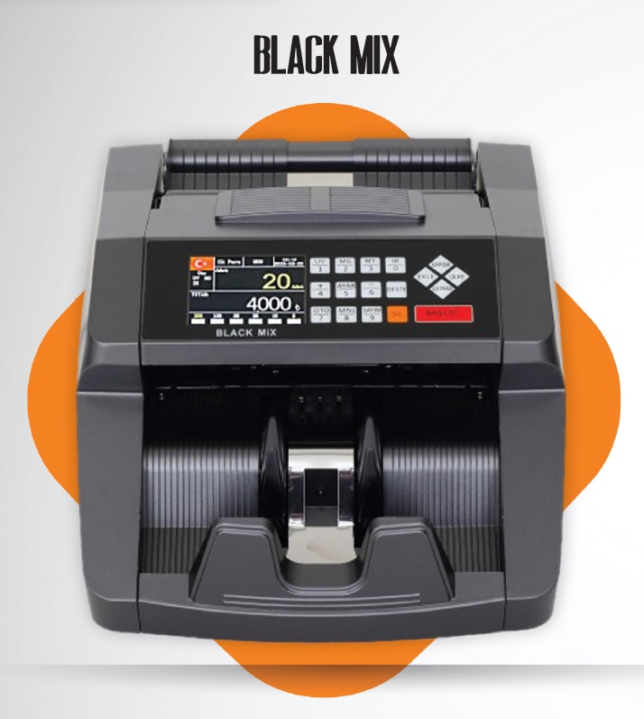 BLACK MIX Para Sayma Makinesi TL - EURO ( TL’yi VE -EURO’yu karışık, USD adet olarak sayar. )
